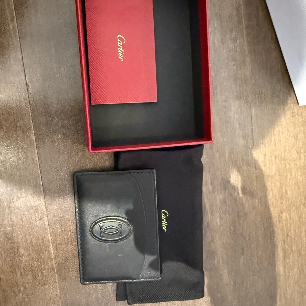 Cartier Black Leather Card Holder
